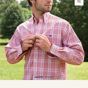 Southern Marsh Men's Red Plaid Button Down Shirt
